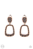 Playfully Primitive - Copper  Paparazzi Clip-On Earrings