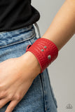 Orange County - Red Paparazzi Wrap Bracelet