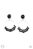 Cabaret Charm - Black  Paparazzi Clip On Earrings