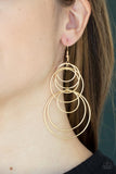 I Feel Dizzy - Gold Paparazzi Fishhook Earrings