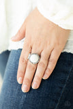 Dreamy Dunes - White  Paparazzi Ring