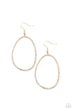 OVAL-ruled! - Gold  Paparazzi Earrings