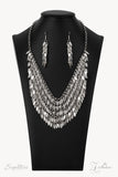 THE NAKISHA ~ Paparazzi (RETIRED) 2021 ZI Signature Collection Silver Edgy Necklace