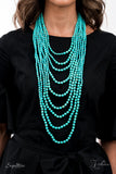 THE HILARY ~ Paparazzi (RETIRED) 2021 ZI Signature Series  Long Layered Turquoise Necklace