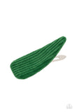 Colorfully Corduroy - Green  Paparazzi Hair Clip