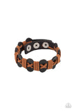 Macho Maverick - Multi  Paparazzi Light and Dark Brown Suede Bracelet