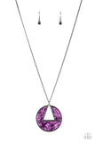 Chromatic Couture - Purple  Paparazzi Gunmetal Necklace