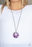 Chromatic Couture - Purple  Paparazzi Gunmetal Necklace