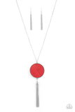 Wondrously Woven - Red  Paparazzi Necklace