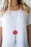 Wondrously Woven - Red  Paparazzi Necklace