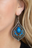 New Delhi Nouveau - Blue Paparazzi Earrings