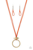 Noticeably Nomad - Orange  Paparazzi Necklace