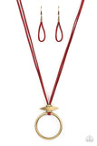 Noticeably Nomad - Red  Paparazzi Necklace