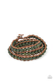 Pine Paradise - Green Paparazzi Leather Wrap Bracelet