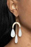 Atlantis Ambience - Gold Paparazzi Ocean Inspired Chandelier Earrings