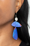 SWATCH Me Now - Blue Paparazzi Abstract Asymmetrical Earrings