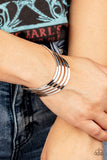 Tantalizingly Tiered - Silver Paparazzi Cuff Bracelet