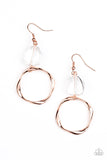 All Clear - Copper  Paparazzi  Shiny Hoop Earrings