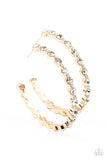 Royal Reveler - Gold  Paparazzi Oversize Hoop Earrings