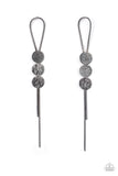 Bolo Beam - Black Paparazzi Gunmetal Round Snake Like Post Earrings