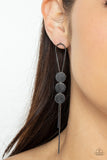 Bolo Beam - Black Paparazzi Gunmetal Round Snake Like Post Earrings