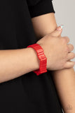 In Plain SIGHTSEER - Red Acrylic Stretchy Bracelet