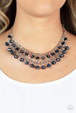 Urban Palace - Blue  Paparazzi Metallic Beads Necklace