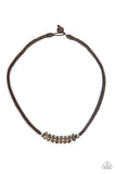 Primitive Prize - Brown  Paparazzi Unisex Urban Necklace