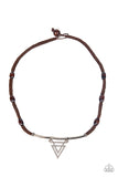 Arrowed Admiral - Brown Paparazzi Men Urban Necklace