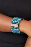 Island Soul - Blue  Paparazzi Wooden Bracelet