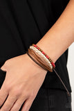 Woodsy Wayfarer - Red Paparazzi Urban Bracelet