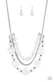 Oceanside Service - White  Paparazzi Necklace