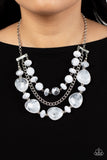 Oceanside Service - White  Paparazzi Necklace