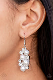 Fond of Baubles - White Paparazzi Earrings