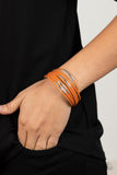 Suburban Outing - Orange Paparazzi Magnetic Wrap Bracelet