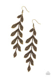 Lead From the FROND - Paparazzi Brass Earrings