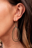 Lend Me Your Lasso - Brass Paparazzi Earrings