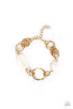 Hola, SONORA - White & Gold Paparazzi Bracelet