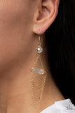 Ethereally Extravagant - Gold Paparazzi Chandelier Earrings