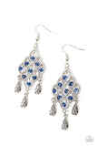 Sentimental Shimmer - Paparazzi Blue Diamond Shape Earrings