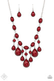 Mediterranean Mystery - Red Paparazzi Fashion Fix Necklace