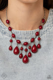 Mediterranean Mystery - Red Paparazzi Fashion Fix Necklace