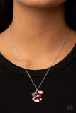 Prismatic Projection - Red Paparazzi Dainty Necklace