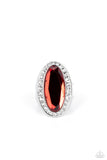 Believe in Bling - Red Paparazzi Glitzy Ring W/Rhinestones