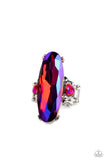 Interdimensional Dimension - Pink Paparazzi Long Finger Ring