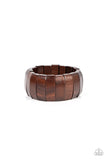 Island Grind - Brown.. Paparazzi  Wooden  Bracelet