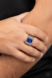 Metro Magnate - Blue Men Paparazzi Ring