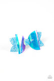 Futuristic Favorite - Blue Iridescent Plastic Hair Bow