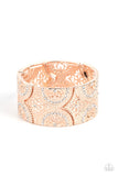 Wheeling and Dealing - Rose Gold Paparazzi Stretchy Dainty Bracelet