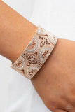 Wheeling and Dealing - Rose Gold Paparazzi Stretchy Dainty Bracelet